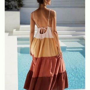 By Anthropologie Raya Colorblock maxi dress